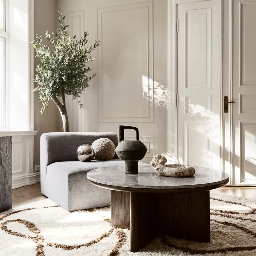 table basse ritz en marbre et chêne – ø100 × h45 cm 14 table basse ritz en marbre et chêne – ø100 × h45 cm – image 14