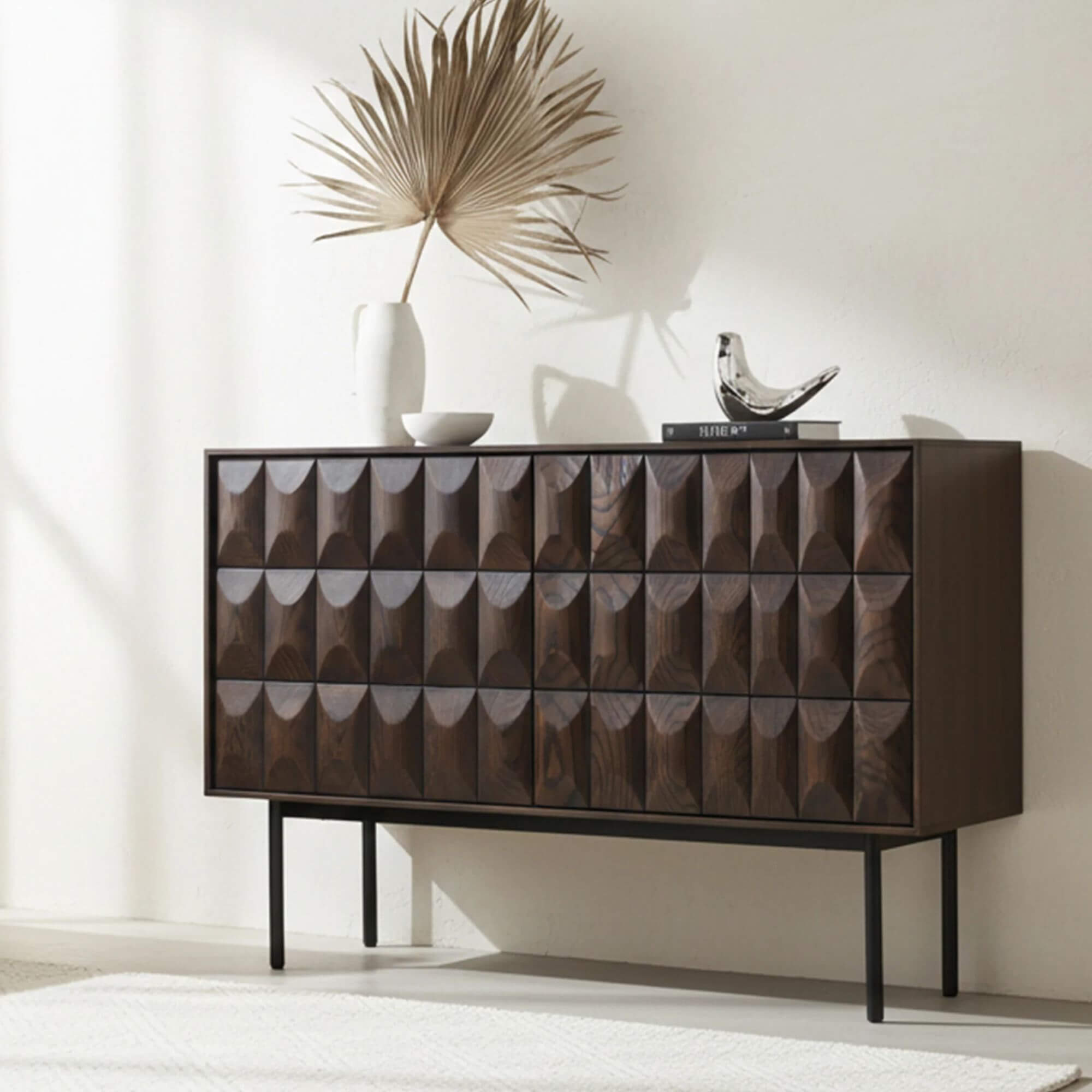 commode latina 2 portes – chêne foncé 2 commode latina 2 portes – chêne foncé – image 2