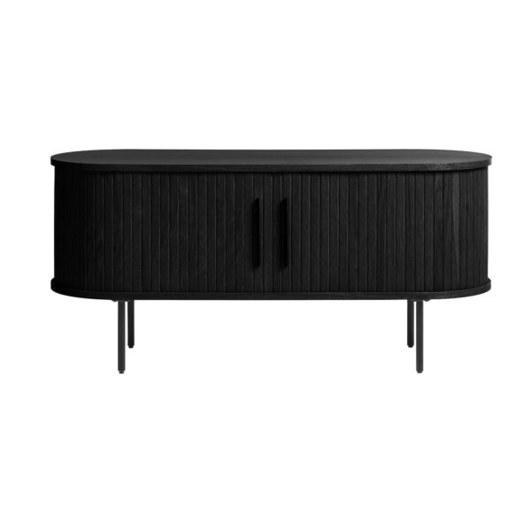 meuble tv nola – chêne noir & métal 120 cm