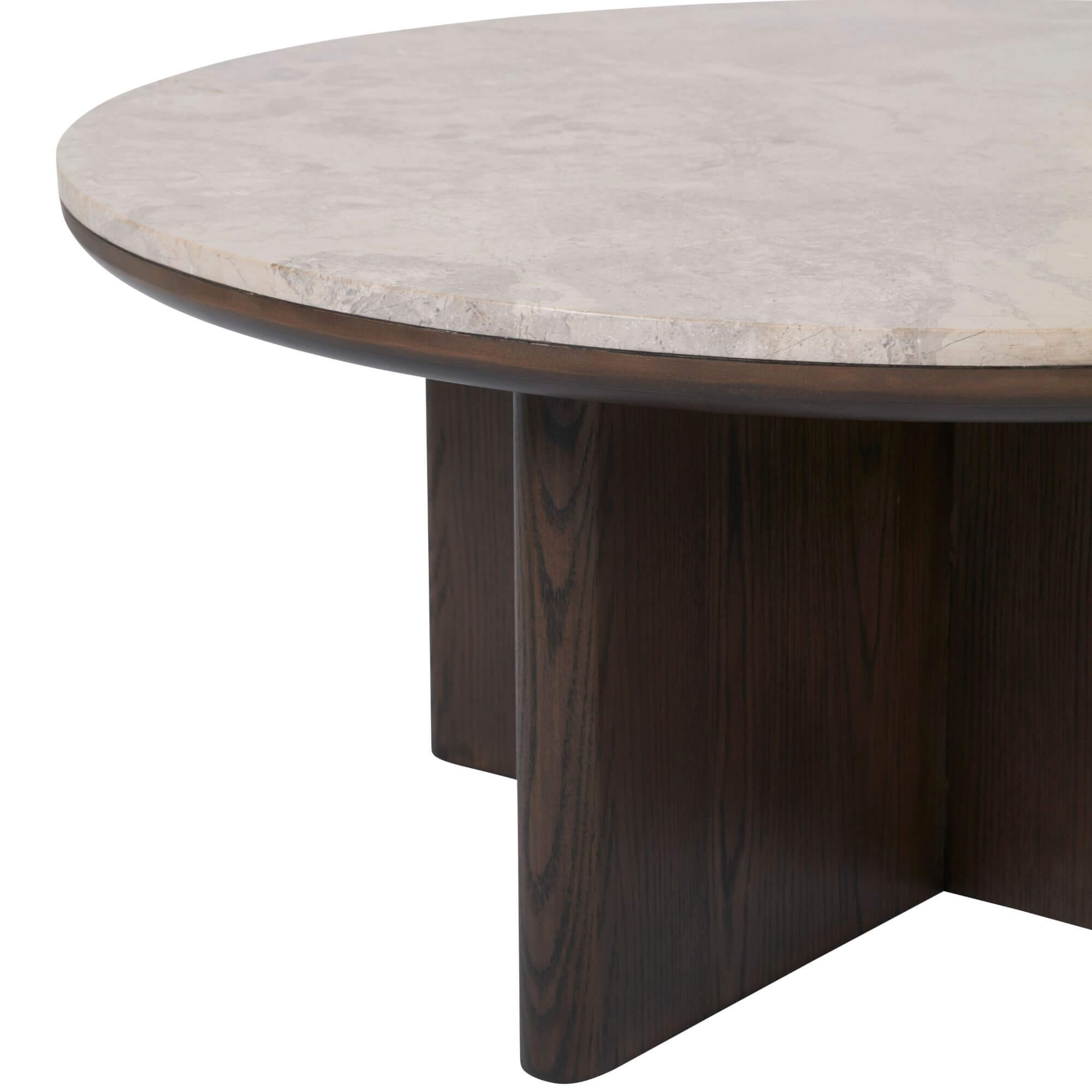 table basse ritz en marbre et chêne – ø100 × h45 cm 4 table basse ritz en marbre et chêne – ø100 × h45 cm – image 4