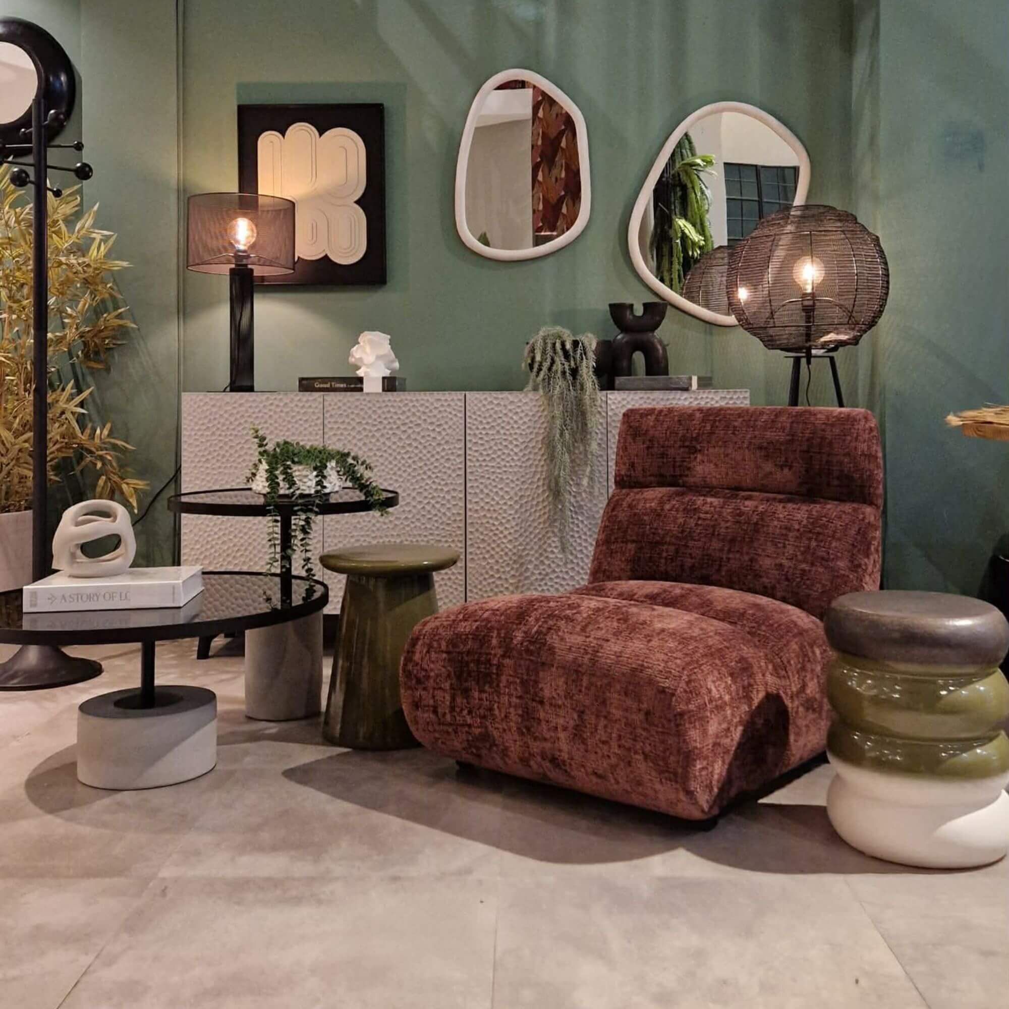 table basse charlotte - noir/béton - l 5 table basse charlotte - noir/béton - l – image 5