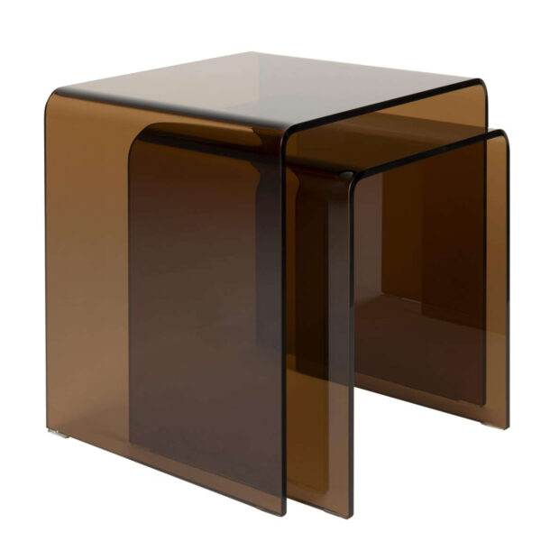 set de 2 tables vetro - amber