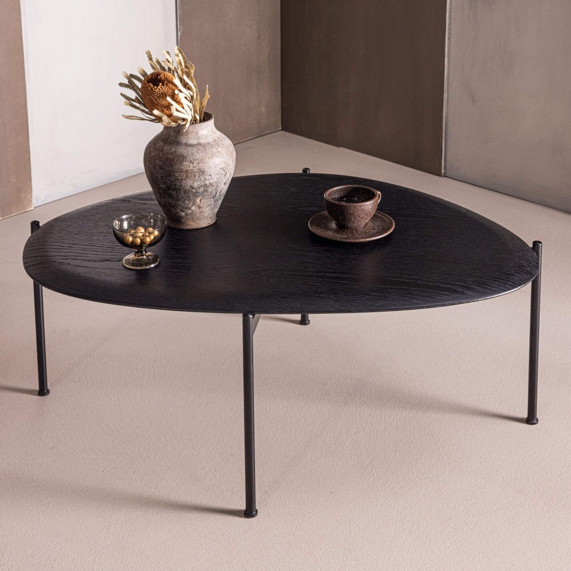 table basse kota - l 92 x h 36 cm - noir 2 table basse kota - l 92 x h 36 cm - noir – image 2