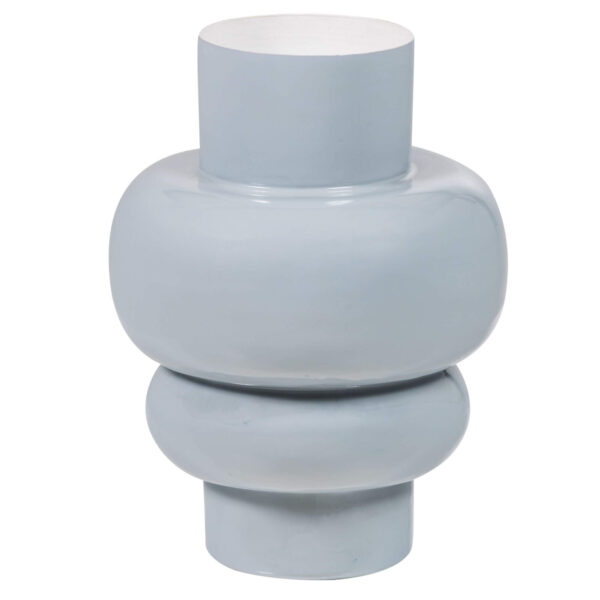 home 28 vase auri - ø 20 x h 27 cm - métal - bleu