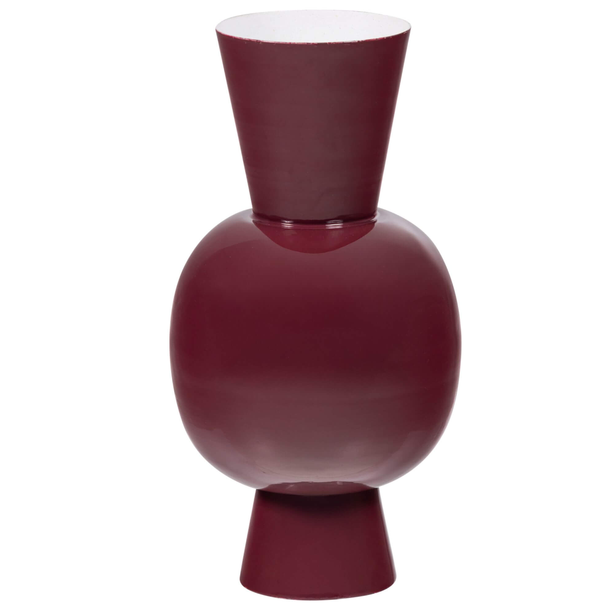 vase auri - ø 20 x h 38 cm - métal - wine 1 vase auri - ø 20 x h 38 cm - métal - wine