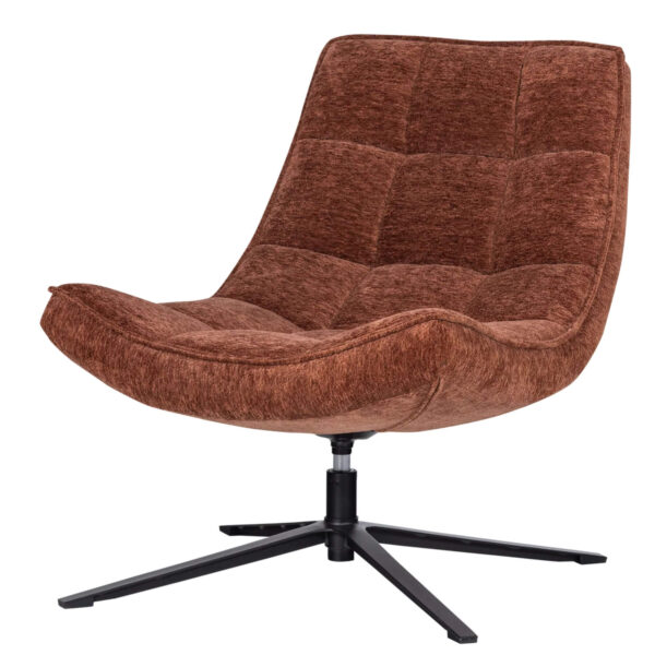 home 18 fauteuil lounge maudi - pivotant - ochre