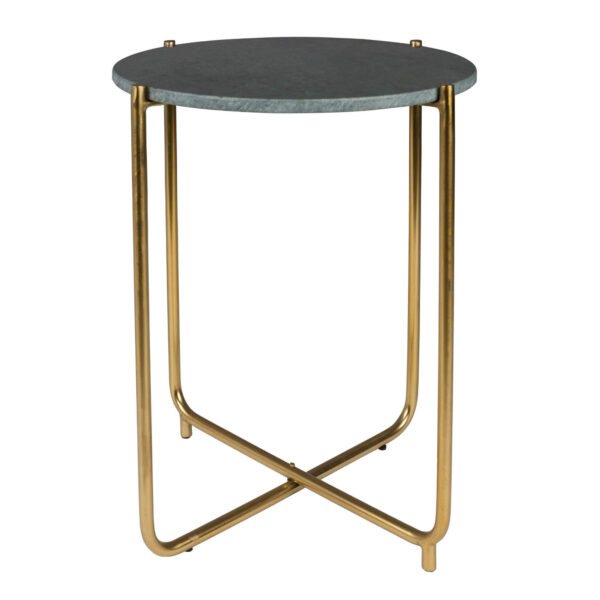 Table d’appoint Shiny Laiton et Marbre Vert