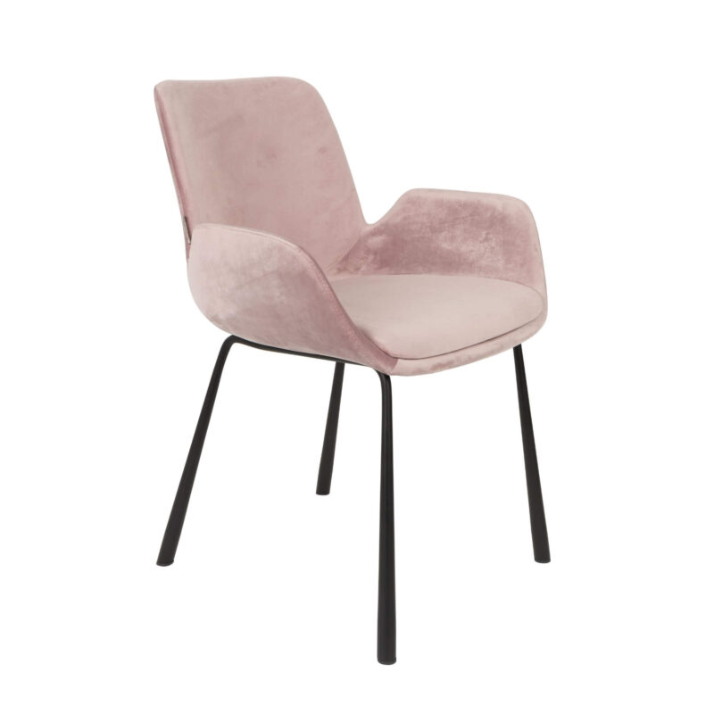 chaise brit rose poudre