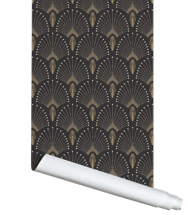 Papier-peint 1925 Noir - 10 m x 53 cm