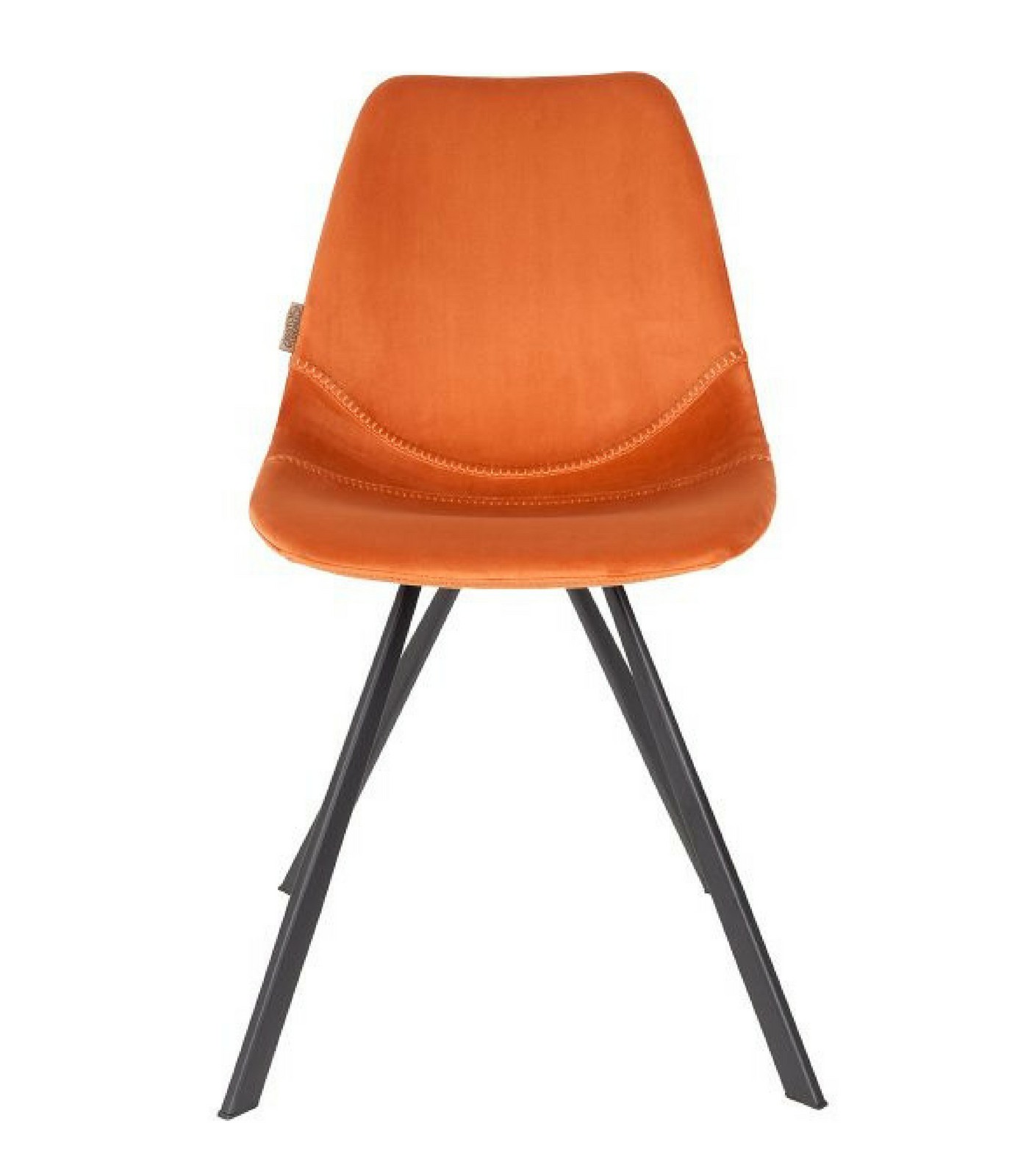 chaise franky velours - orange 4 chaise franky velours - orange – image 4