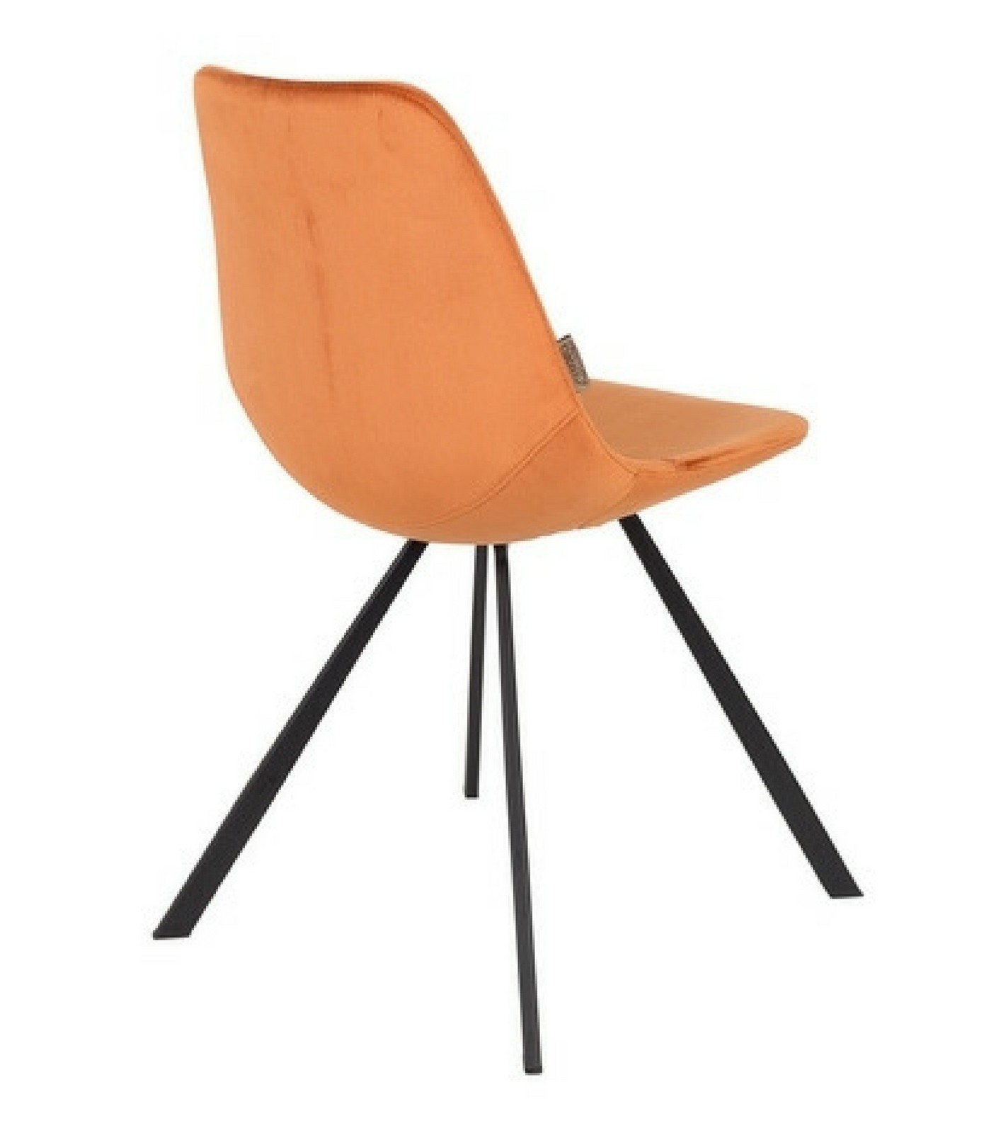 chaise franky velours - orange 3 chaise franky velours - orange – image 3