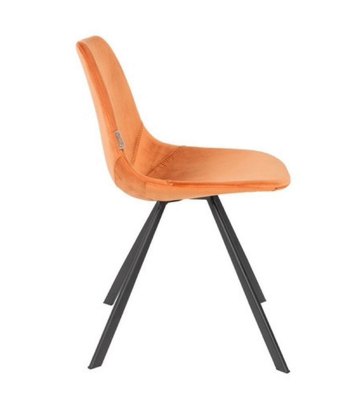chaise franky velours - orange 2 chaise franky velours - orange – image 2