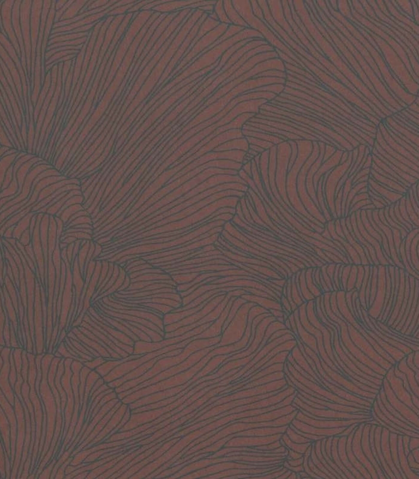 papier-peint coral - bordeaux/bleu fonce 2 papier-peint coral - bordeaux/bleu fonce – image 2