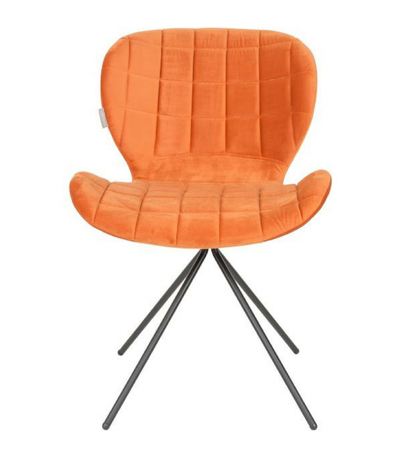 chaise omg - velours - orange 6 chaise omg - velours - orange – image 6