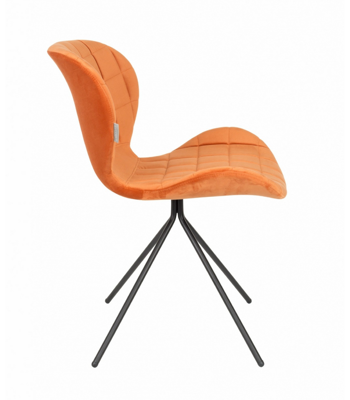 chaise omg - velours - orange 4 chaise omg - velours - orange – image 4