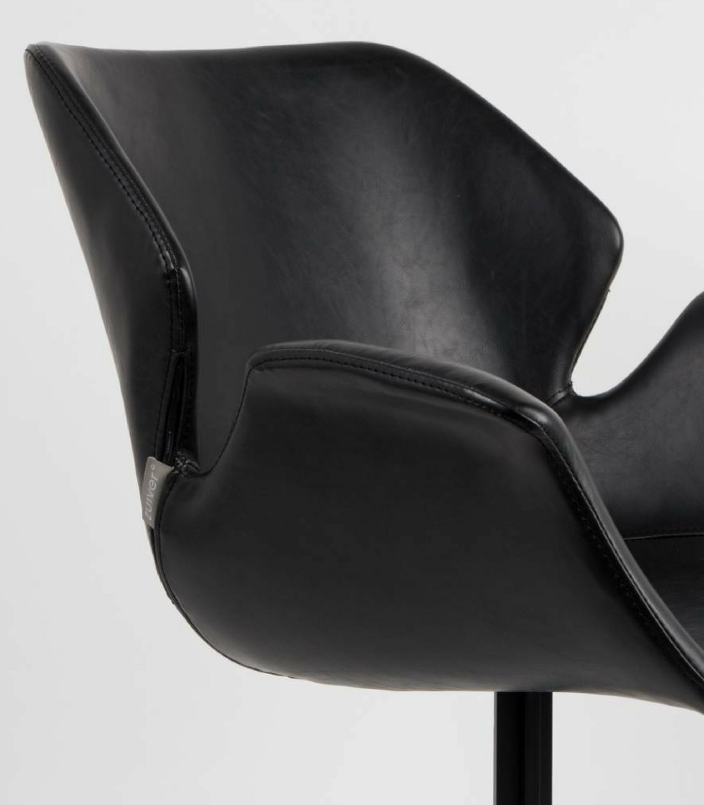 fauteuil pivotant lounge nikki - noir 9 fauteuil pivotant lounge nikki - noir – image 9