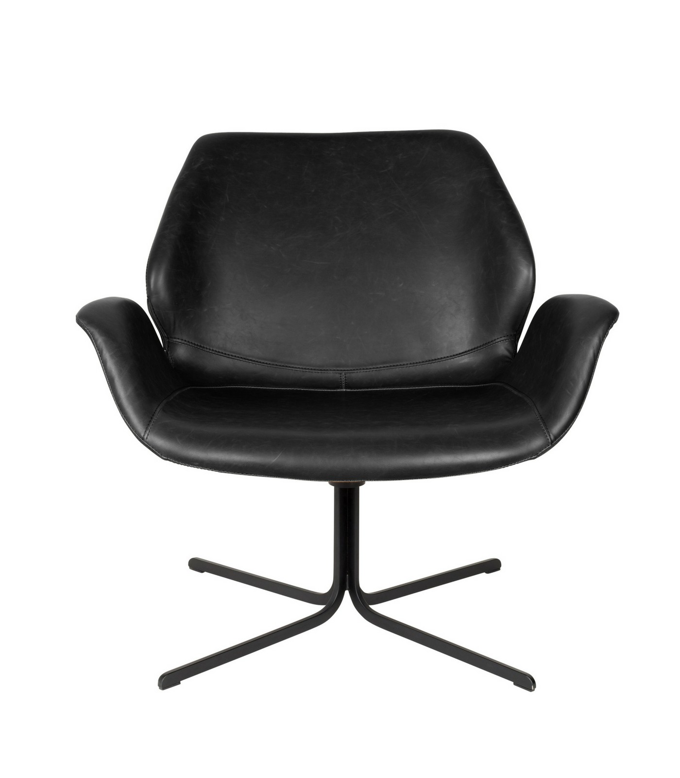 fauteuil pivotant lounge nikki - noir 6 fauteuil pivotant lounge nikki - noir – image 6