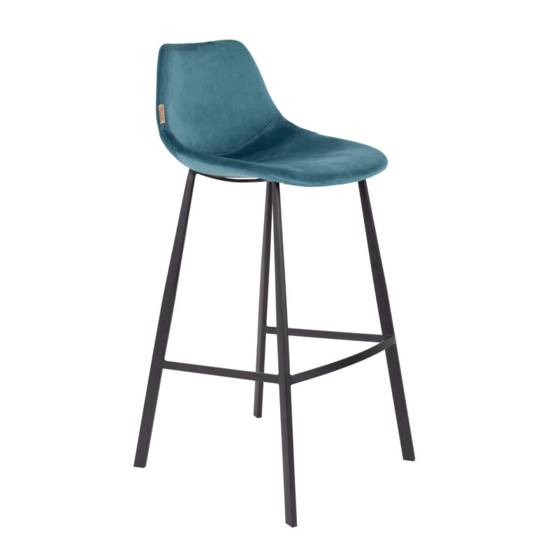 Tabouret de bar Franky - Bleu petrol