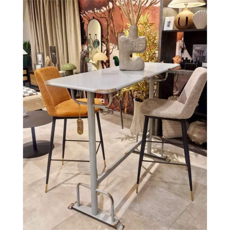 table haute declan - patiné - l 140 x h 104 cm