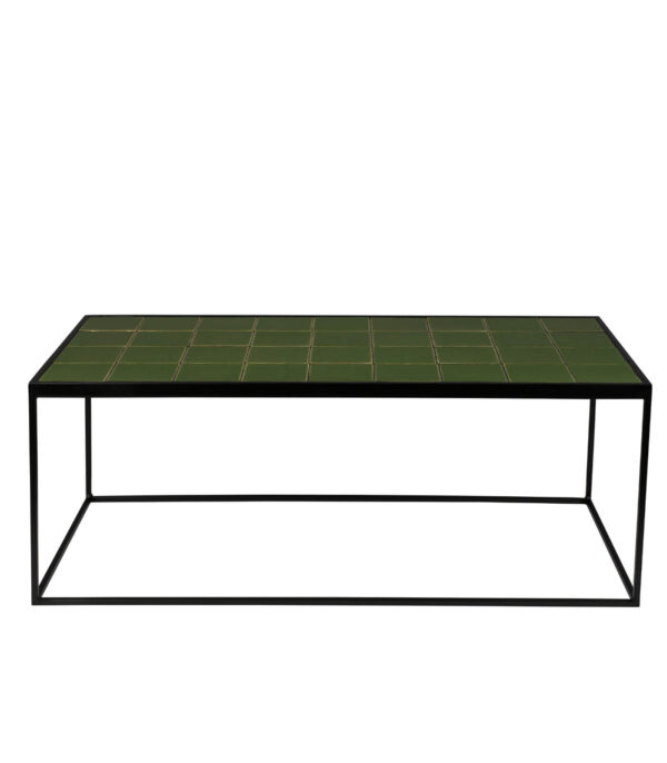 Table basse Glazed verte - L 93 x H 36 cm