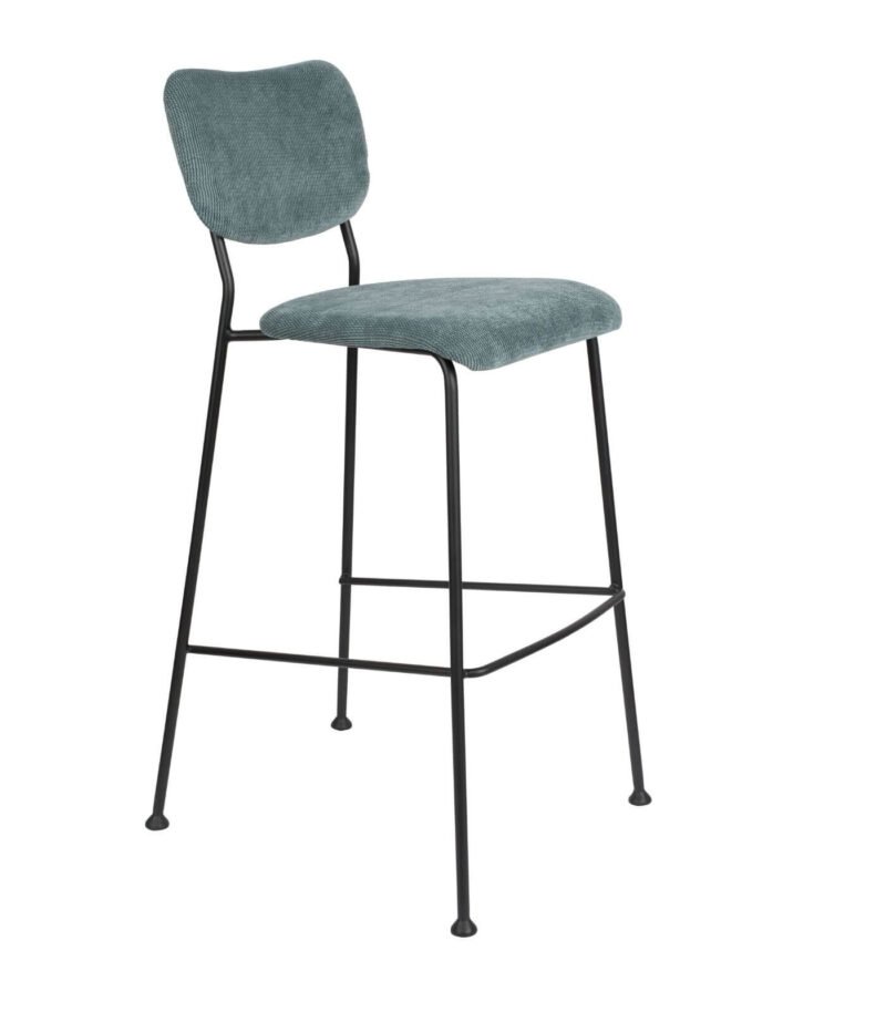 tabouret de bar benson - gris/bleu