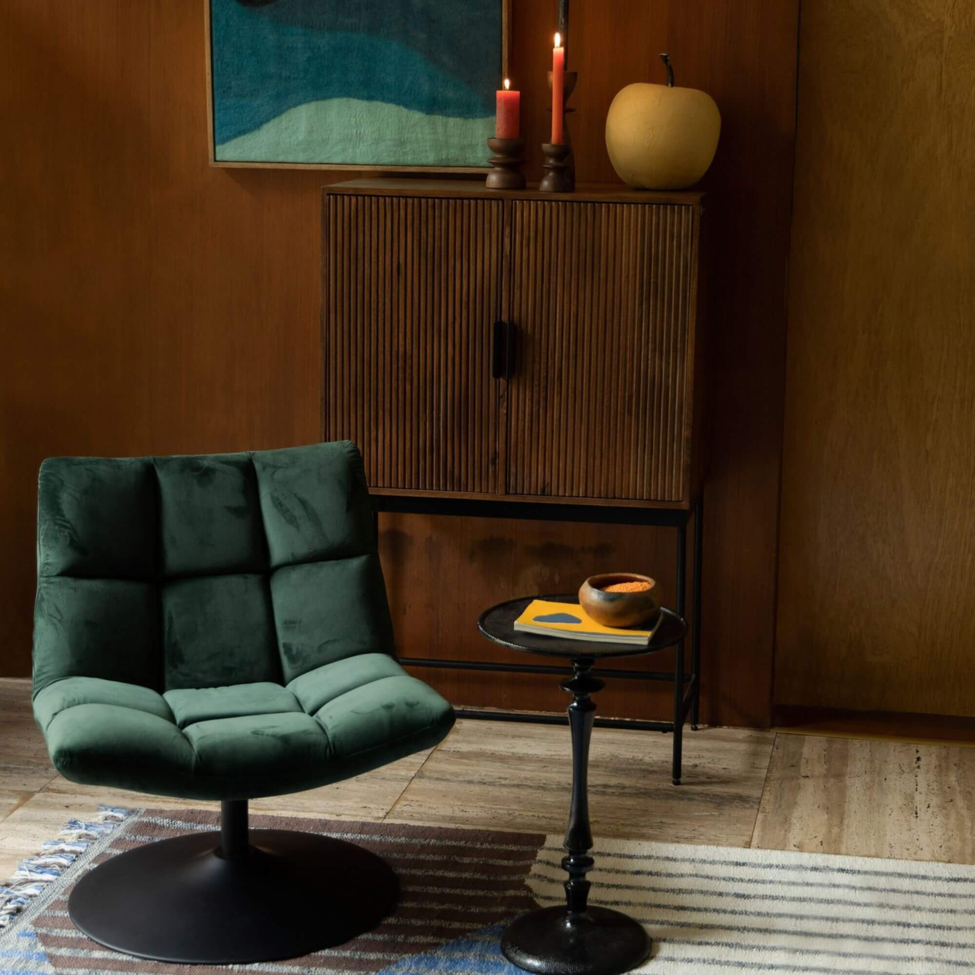fauteuil lounge bar - pivotant - vert 2 fauteuil lounge bar - pivotant - vert – image 2