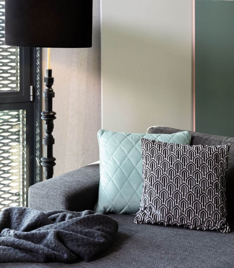 coussin beverly - gris - 45 x 45 cm – image 7