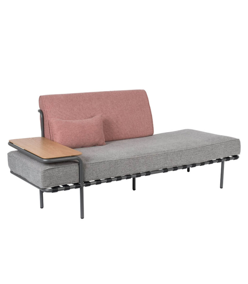 Canapé/Daybed Star Saumon/Gris - 185 cm