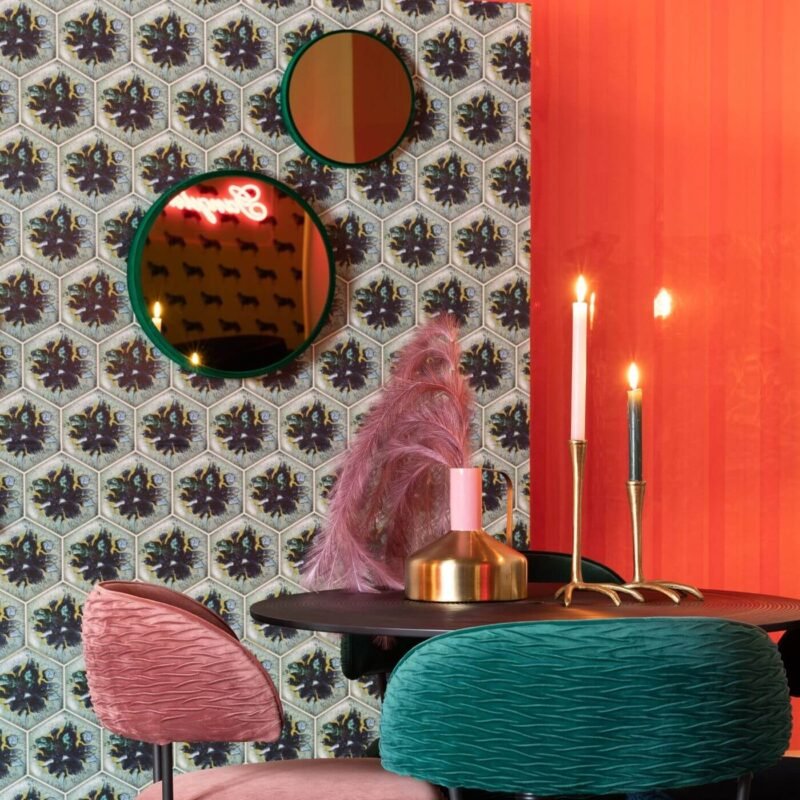 miroir you're so ugly - velours vert - ø 45 cm – image 2