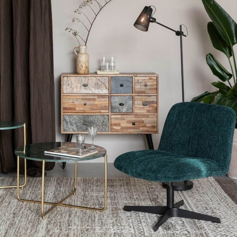fauteuil lounge belmond - pivotant - vert – image 7