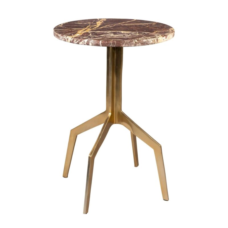 Table d'appoint Maral - Marbre/alu/laiton