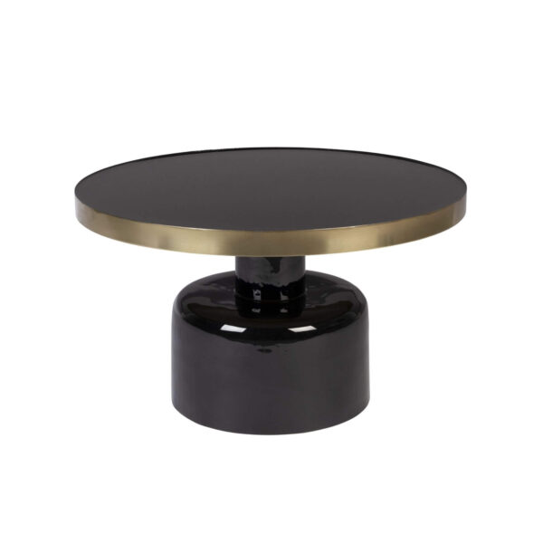 Table basse Glam - Noir - Ø 60 x H 35 cm