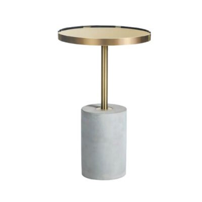 table d'appoint charlotte - or/béton - s