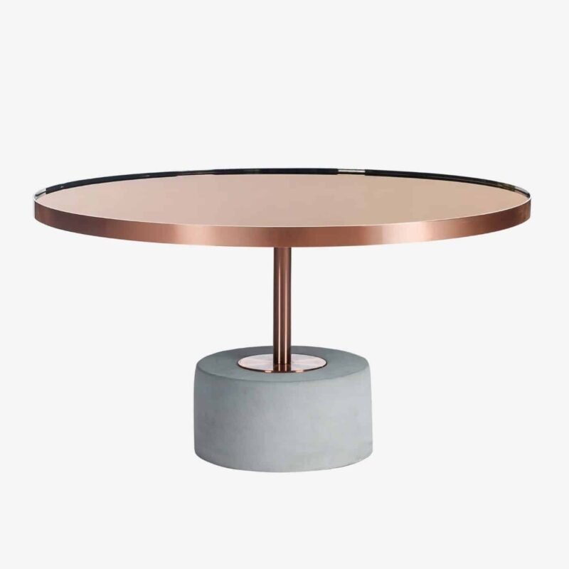 Table basse Charlotte - Cuivre/Béton - L