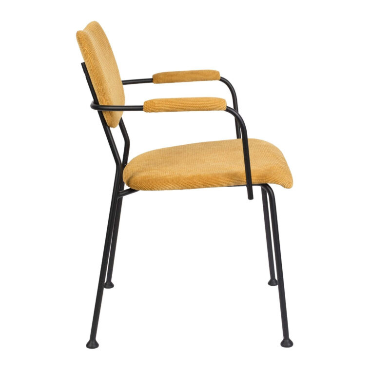 Chaise / accoudoirs Benson - Jaune ocre – Image 9