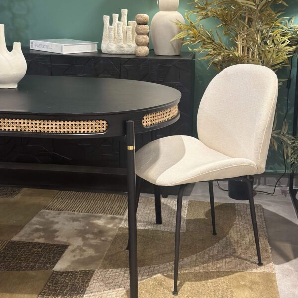 Chaise Gaby - Bouclette Ecru | Anti-Tâche