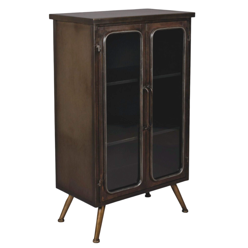 vitrine denza - patiné - l 60 x h 100 cm 