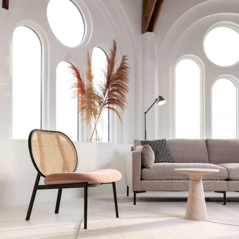 fauteuil lounge spike - cannage/rose – image 13