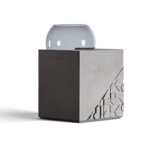 table d appoint curb lyon beton beton et verre