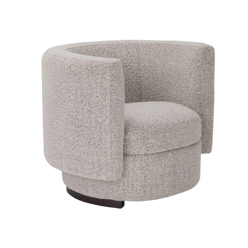 Fauteuil Lounge Neil - Bouclette Gris