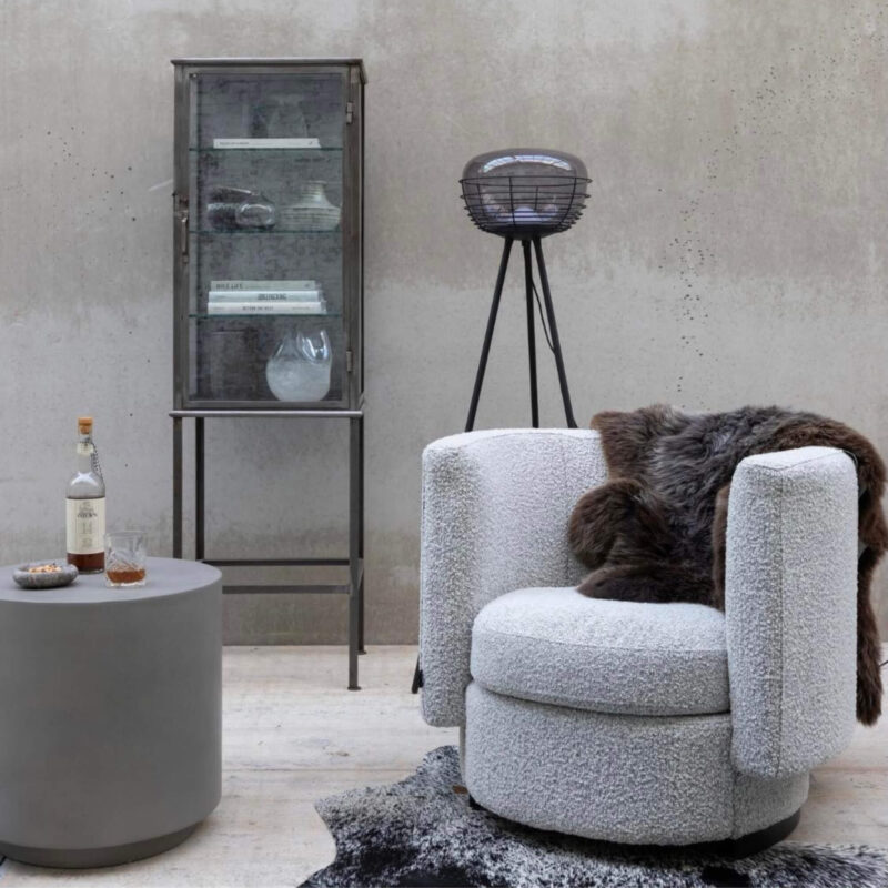 Fauteuil Lounge Neil - Bouclette Gris – Image 2