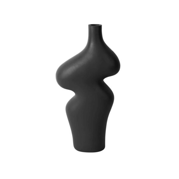 Vase Organic Curves - Noir - L
