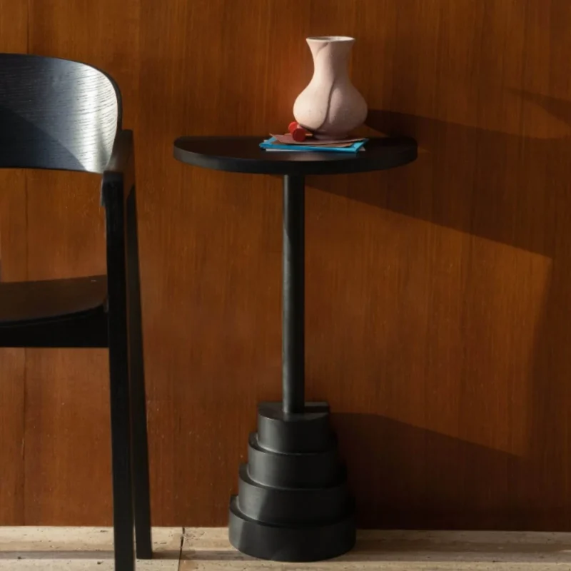 Table d'appoint Lina - Noir - H 63 x L 38 cm
