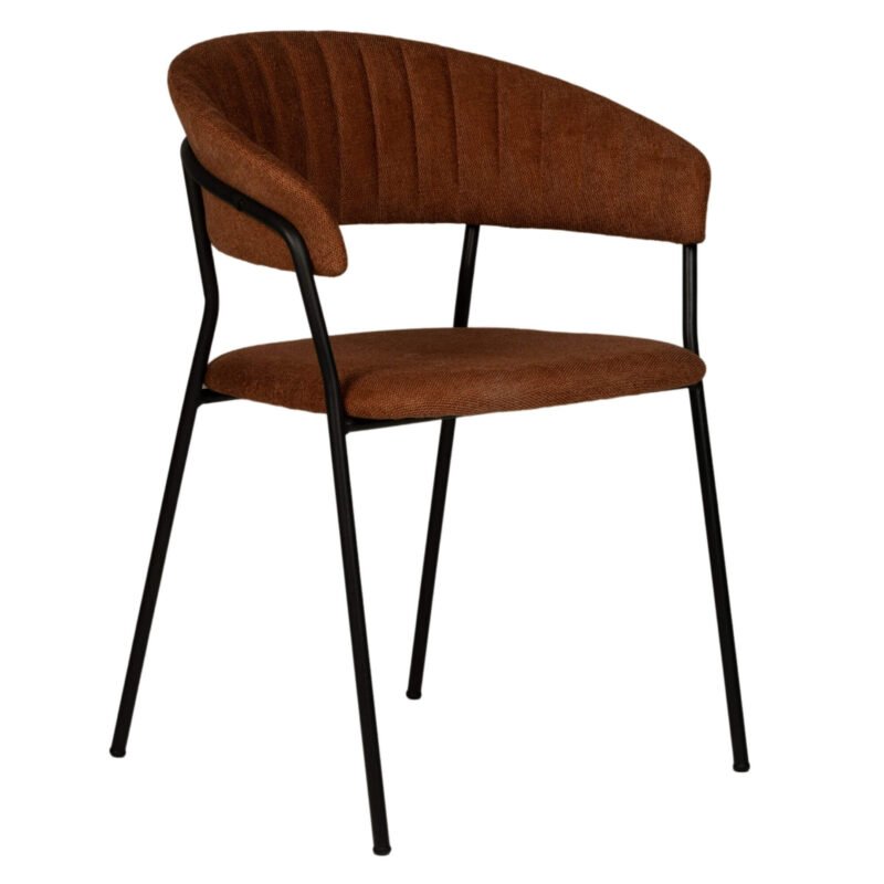 chaise jojo - toile - terracota/noir – image 15