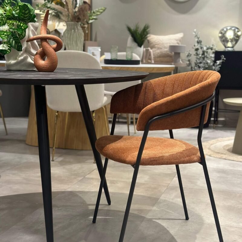 chaise jojo - toile - terracota/noir – image 5