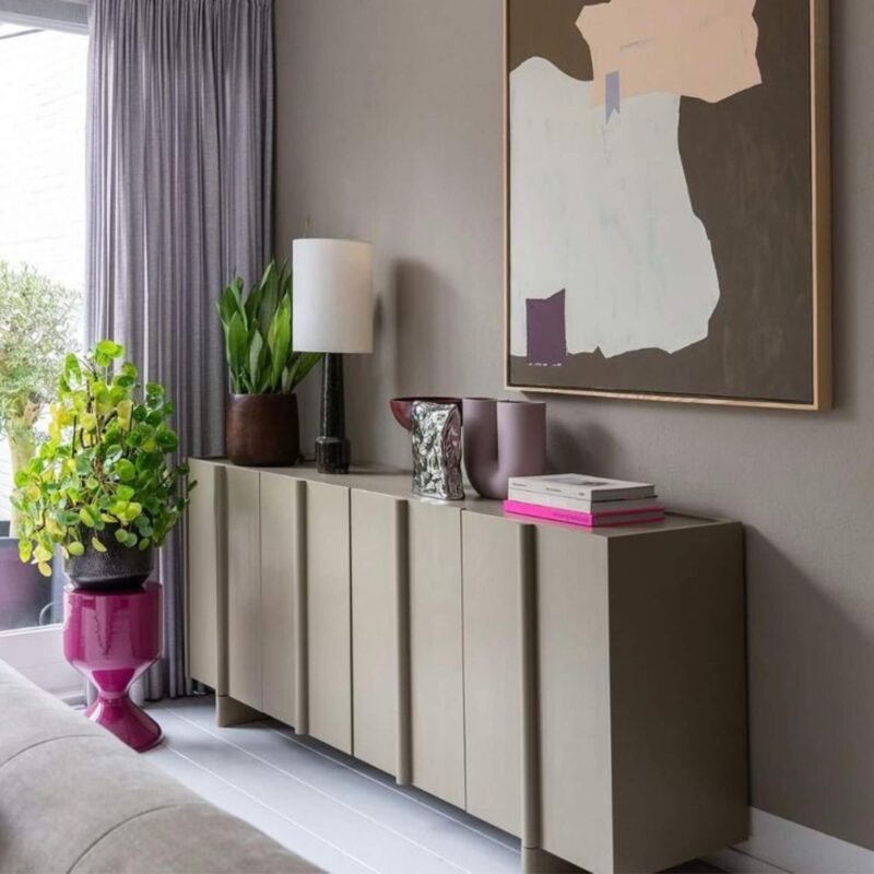 buffet basu - l 200 x h 85 cm - mud – image 2