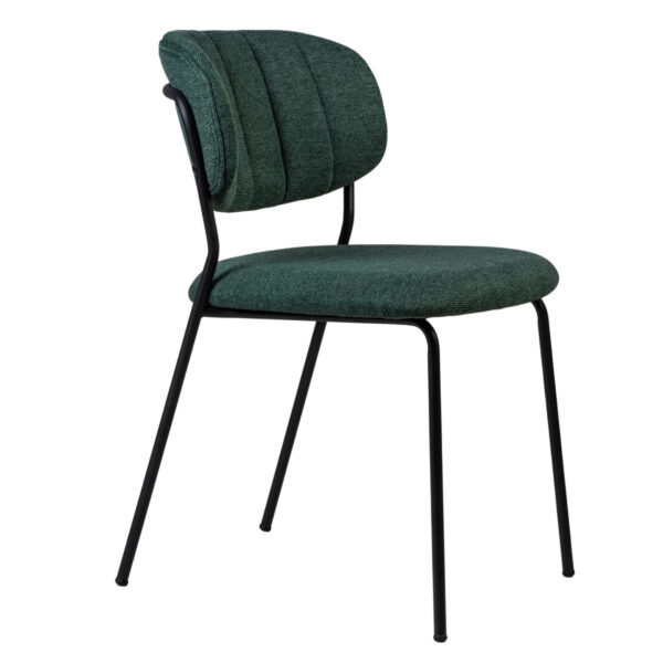 Chaise Jolien - Vert | Pieds noirs