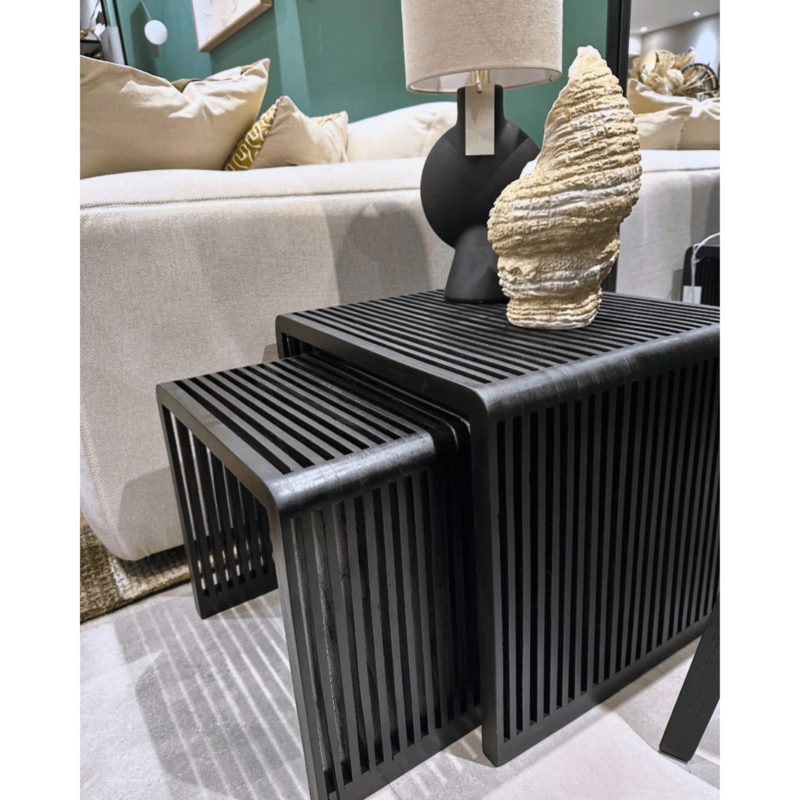 set de 2 tables d'appoint willa - teck – image 3