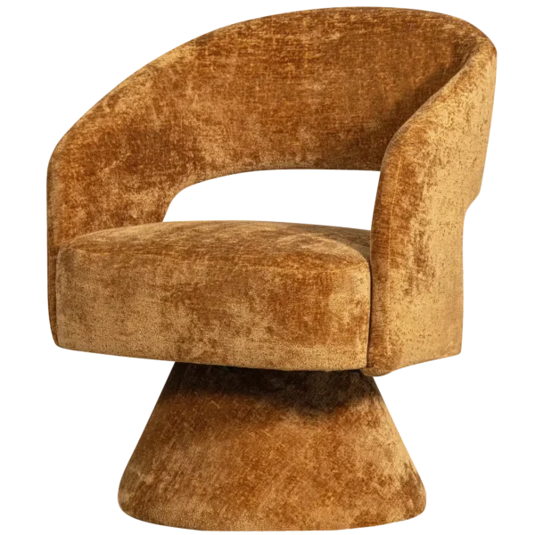 Fauteuil lounge Pivotant Ebba Chenille Terra