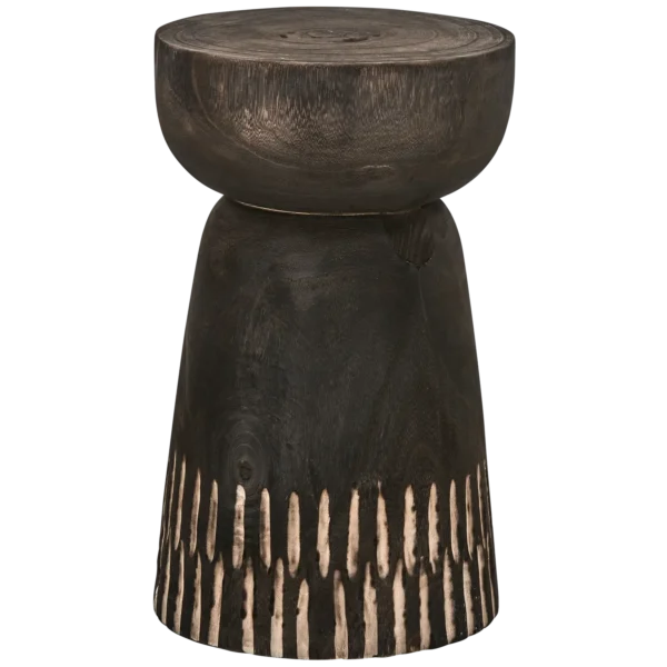 Tabouret Pieter bois marron foncé